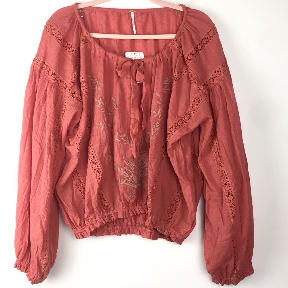 Free People Maria Maria Lace Blouse